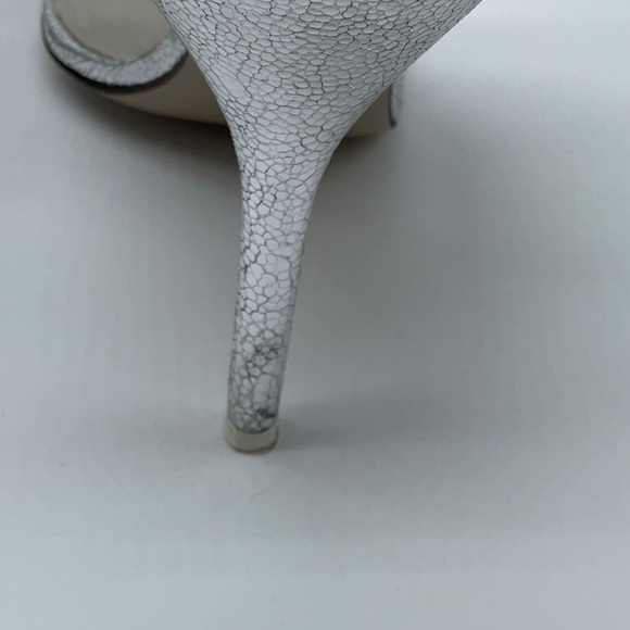 ATTICO Ester Crackled Metallic-leather Mules In Silver - Picture 10 of 16